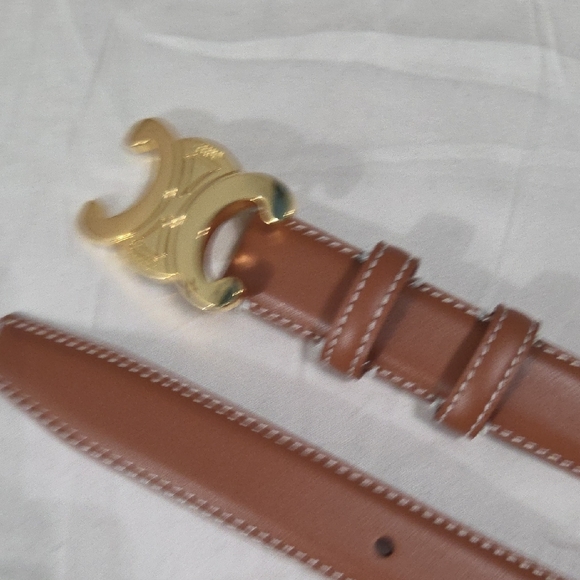 Celine Triomphe Belt Brown Leather 90cm - Picture 10 of 16
